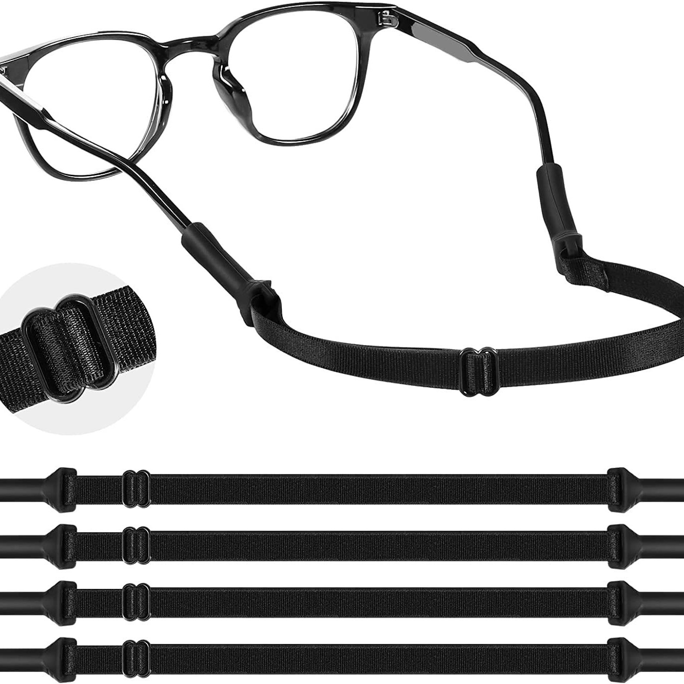 Sunglass Retainer Cord - 4 correas para gafas para adultos