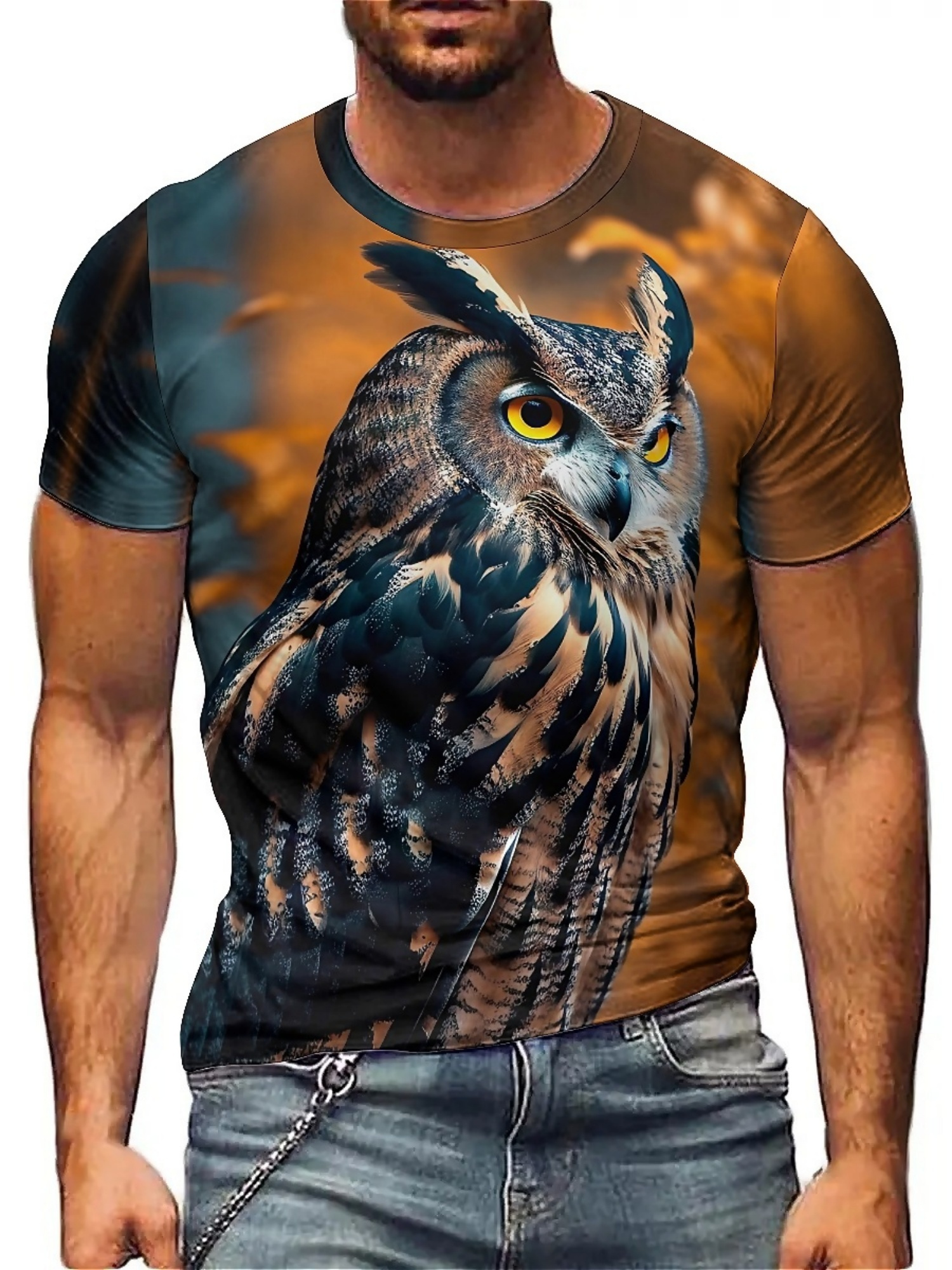 Tee Graphic Print - Camiseta con estampado de búho en