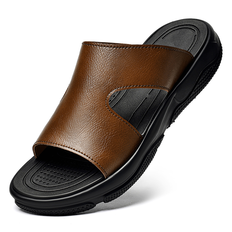 Flip Flop Leather Men - Sandalias de cuero para hombre, zapatillas