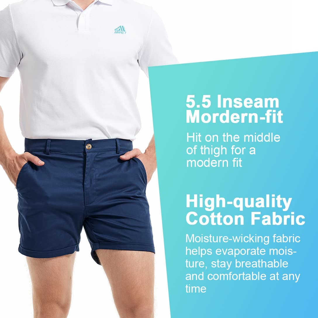 Shorts Chino Slim - AIMPACT-pantalones cortos chinos elásticos de Color