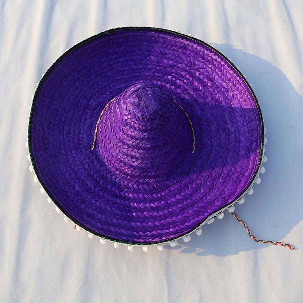 Bucket Hat Straw - Sombrero de fiesta mexicano de ala