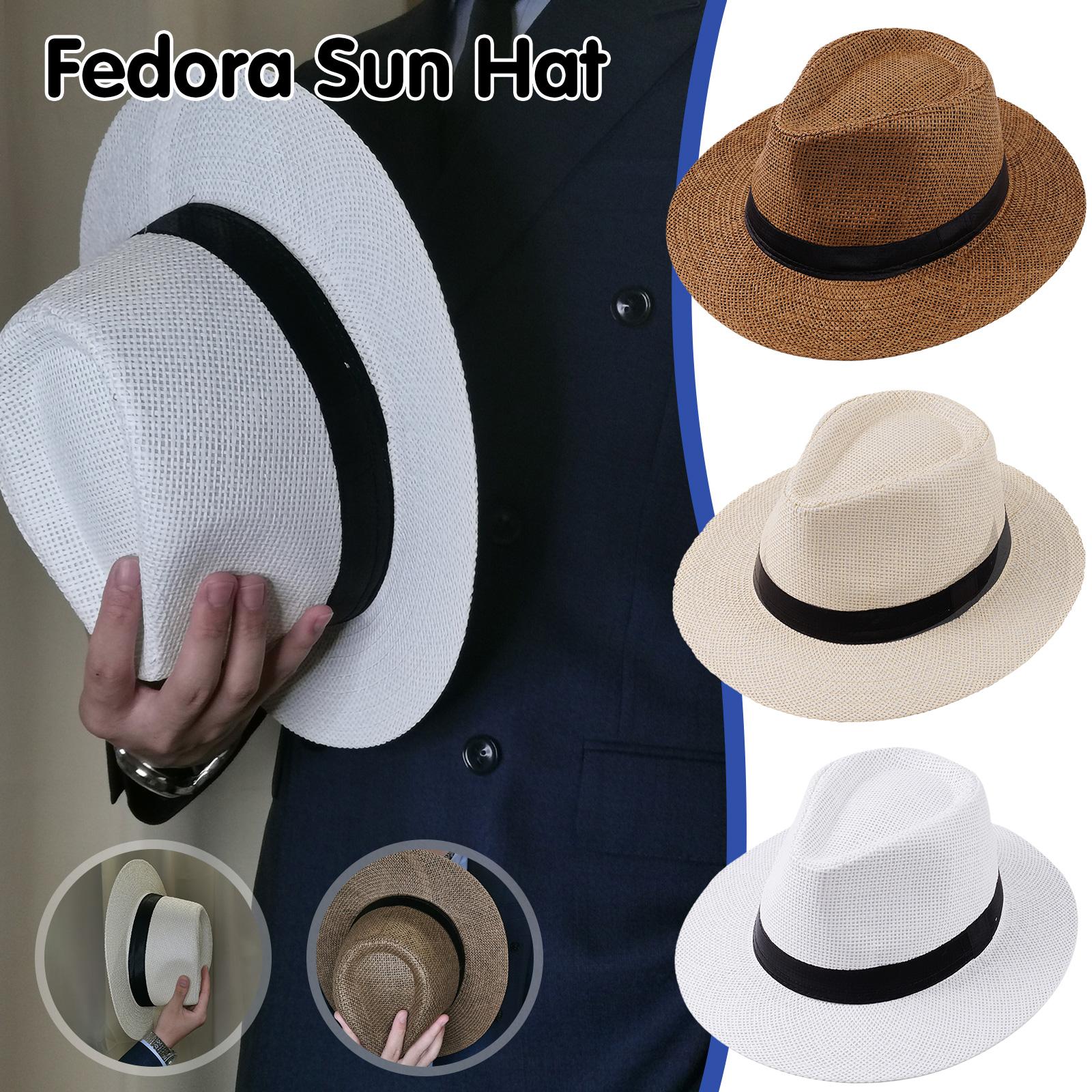 Bucket Hat Straw - Sombrero de Paja Panamá para Hombre,