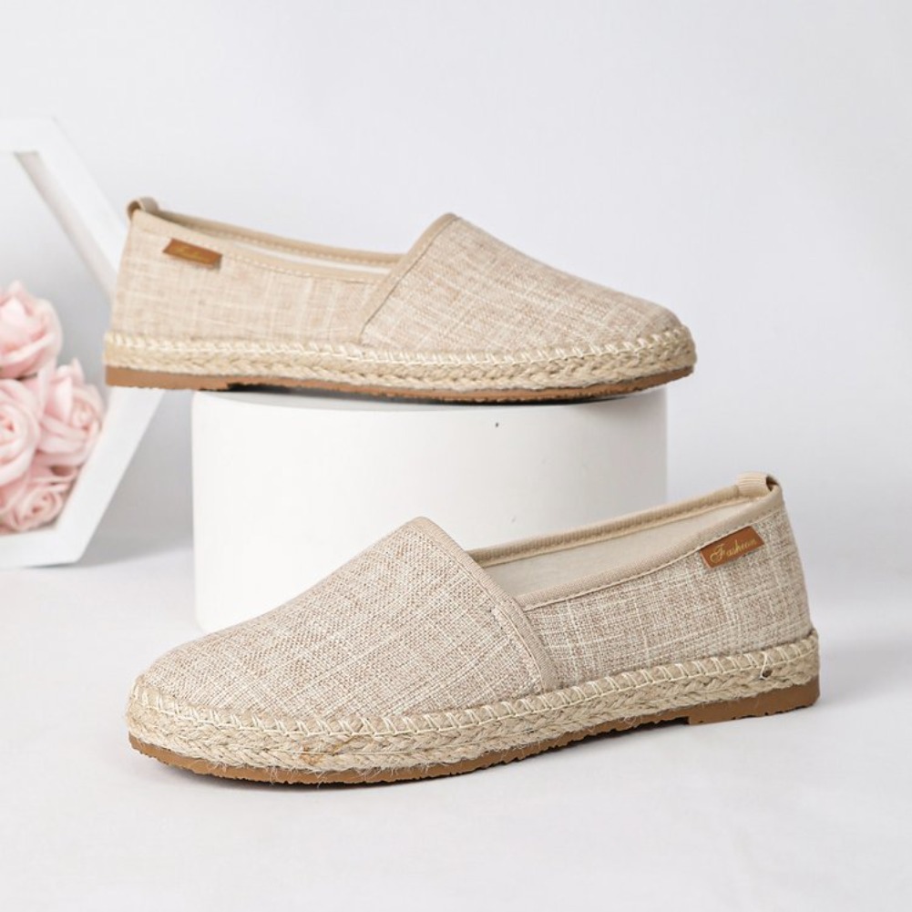 Espadrille Slip On - Zapatos Planos de Lona Cómodos para