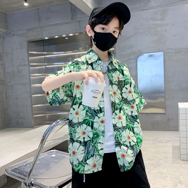 Resort Shirt Floral - Conjunto de Verano para Niños, Camisa