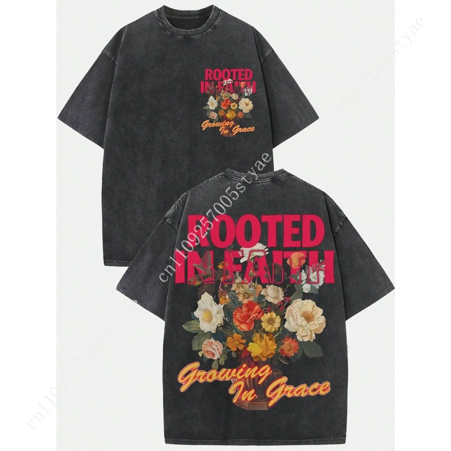Tee Graphic Print - Camiseta Vintage para Mujer, Lavada, de