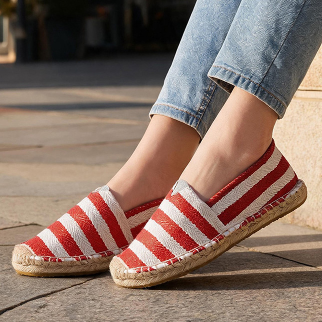 Espadrille Slip On - Zapatos de lona transpirables para mujer,