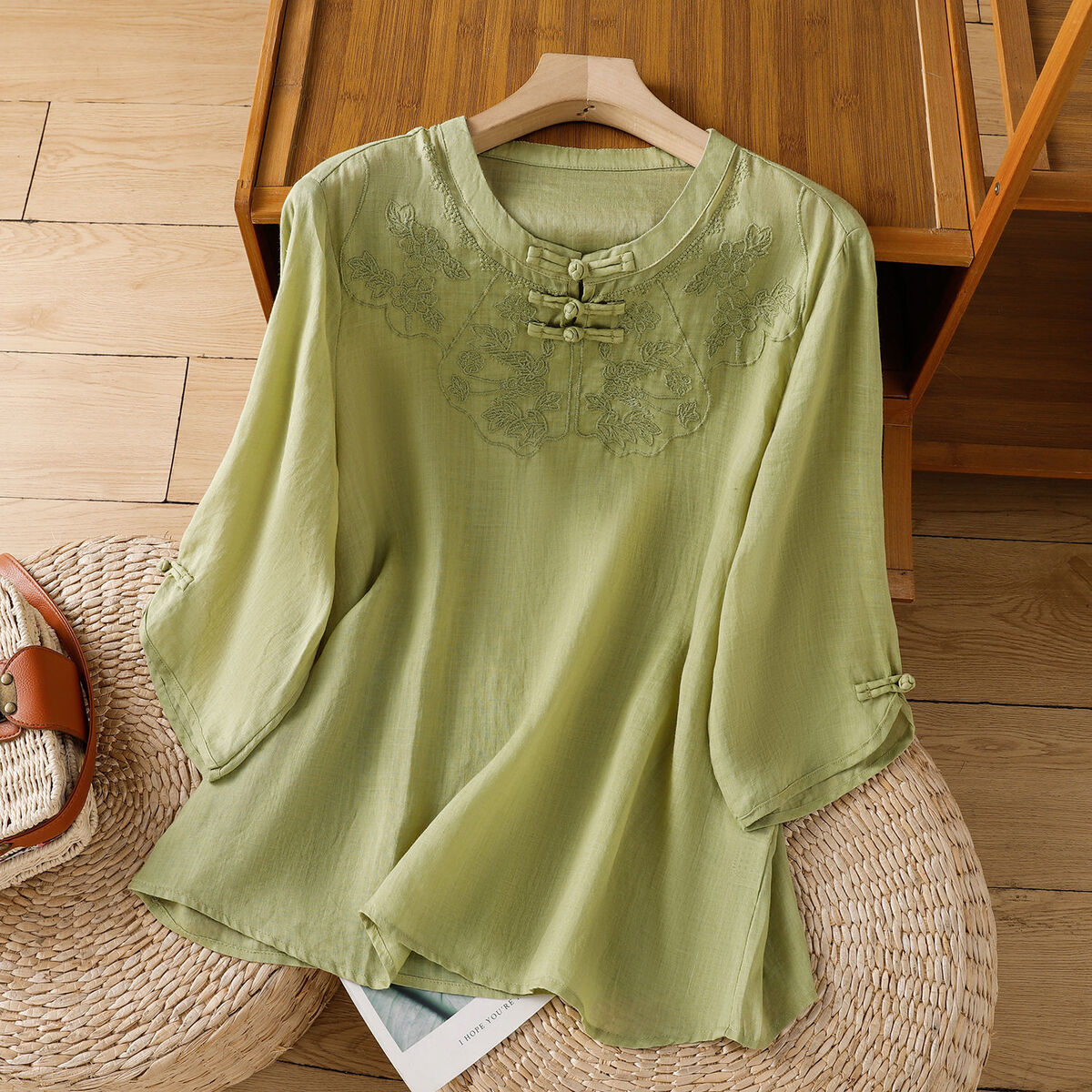 Shirt Camp Collar - Camisa sin mangas de lino y