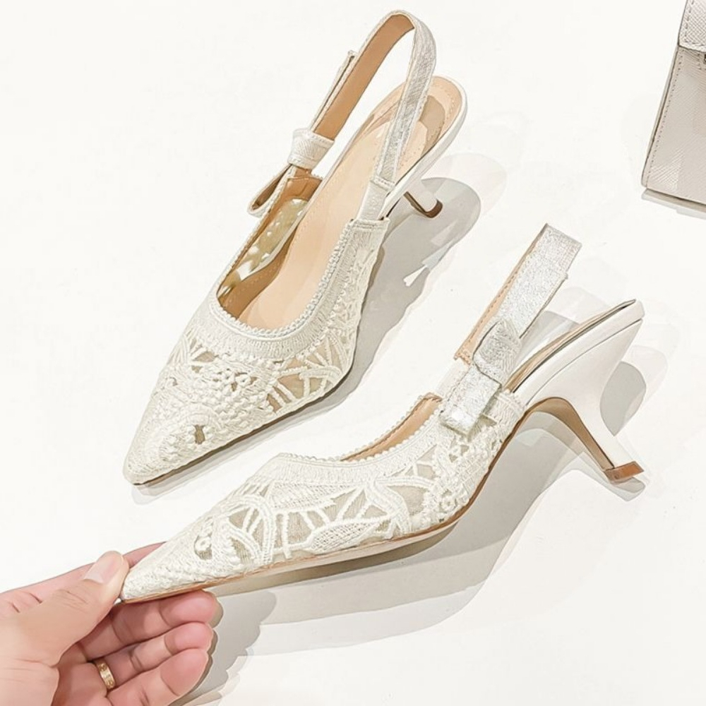 Casual Sandal Leather - Sandalias de Tacón Alto de Cuero
