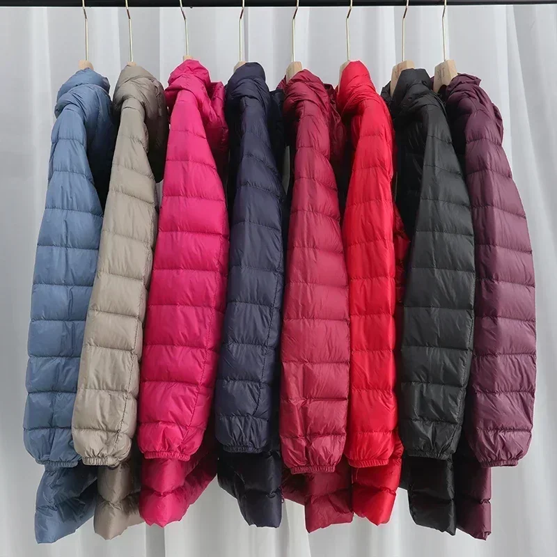 Packable Hat Nylon - Chaqueta de plumas ultraligera para mujer,