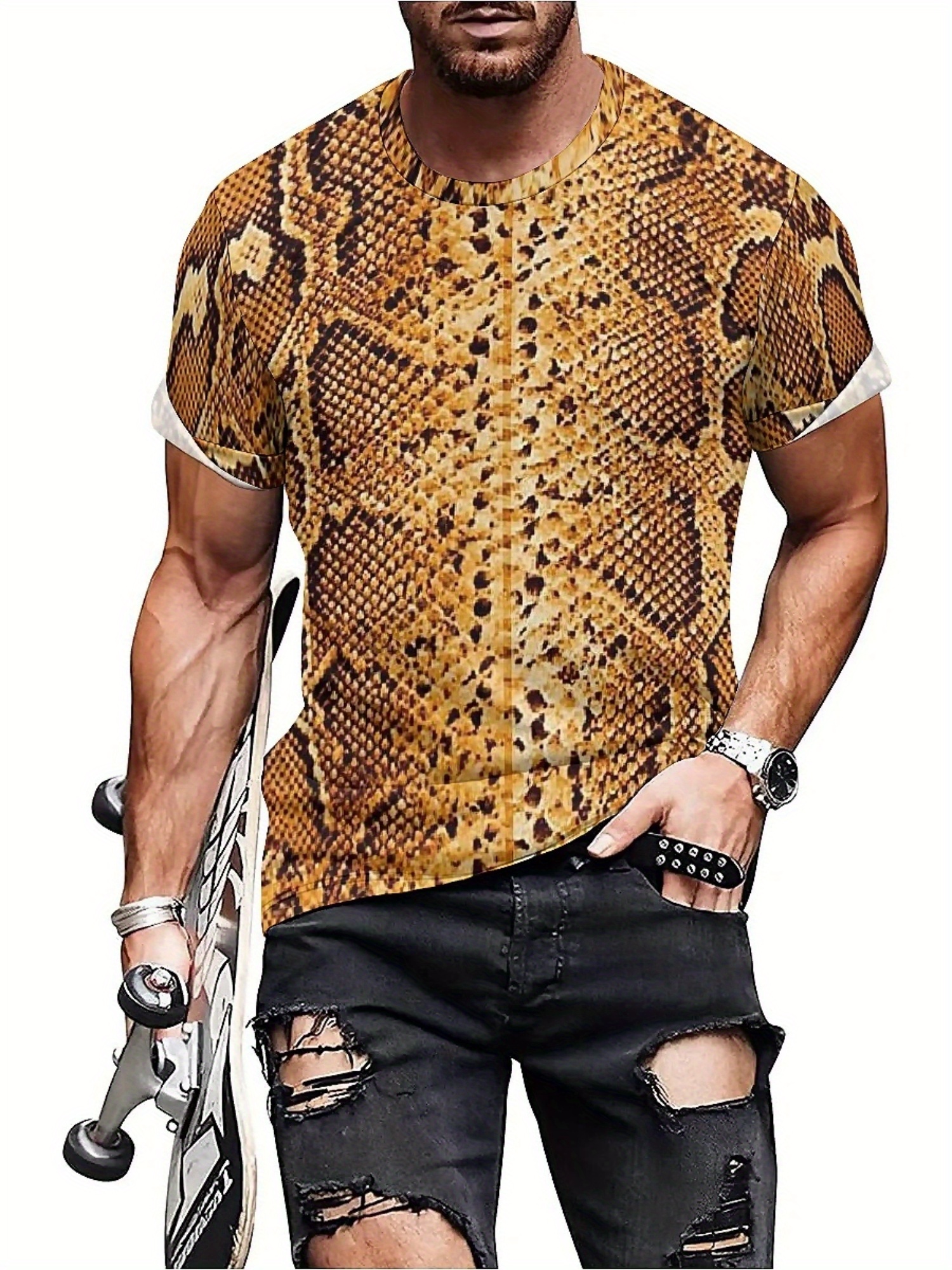 Tee Graphic Print - Camiseta con estampado de serpiente en