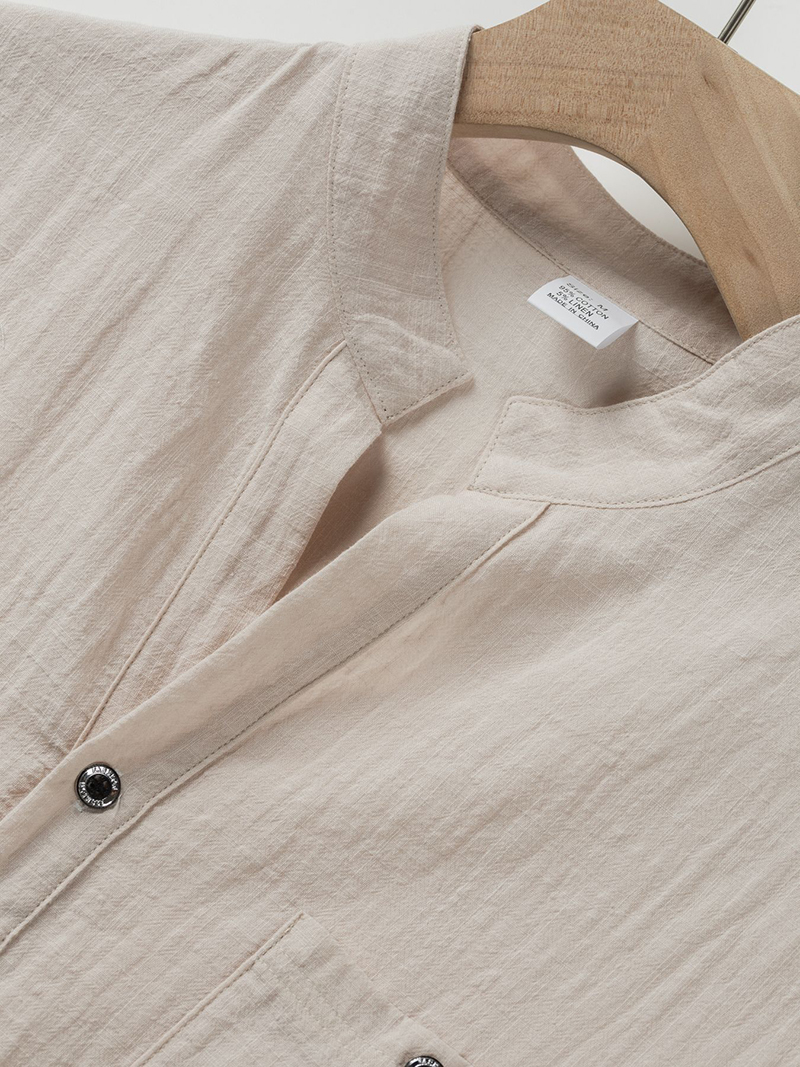 Camisa Henley de Lino y Algodó - Linen Shirt Breathable reseña y precio