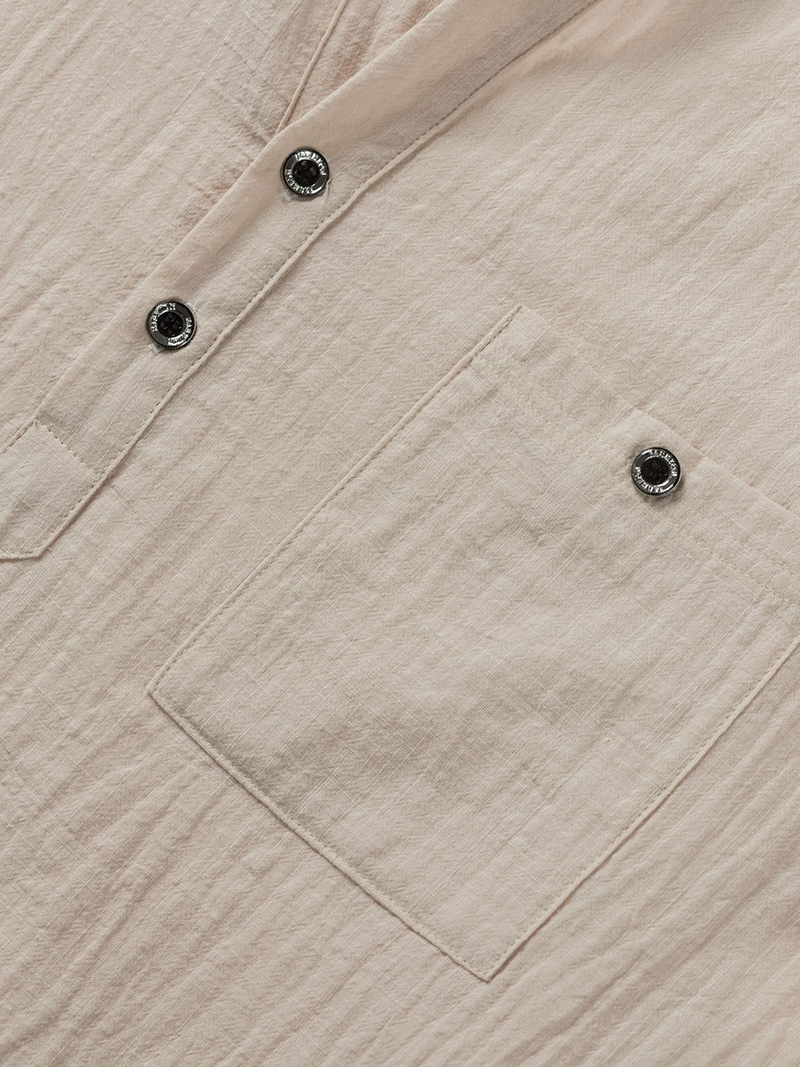 Camisa Henley de Lino y Algodó - Linen Shirt Breathable reseña y precio