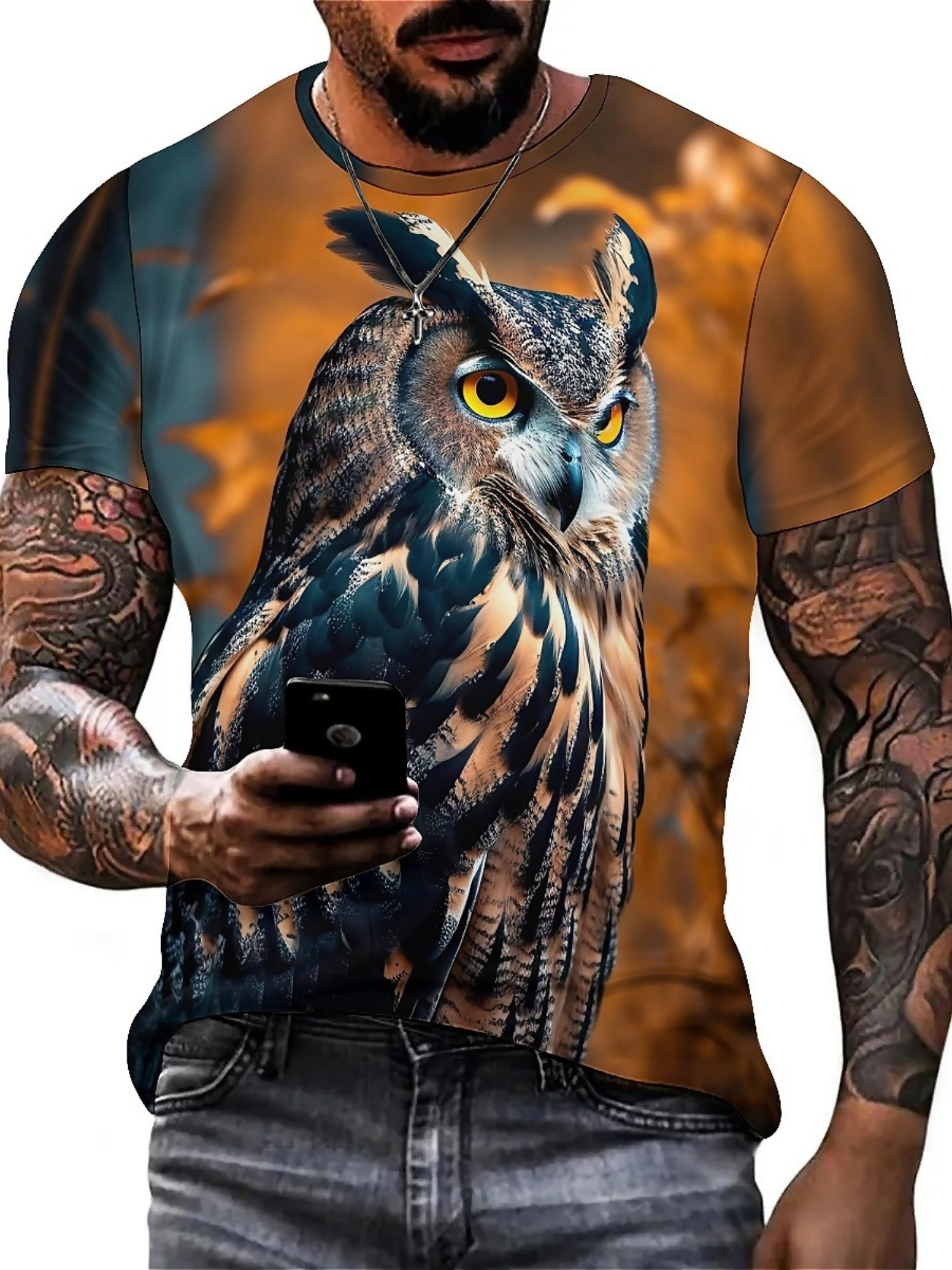 Camiseta con estampado de búho - Tee Graphic Print reseña y precio