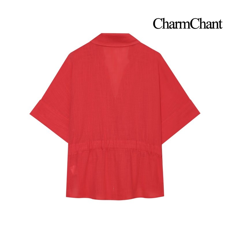 CHARMCHANT Traje de dos piezas - Short Linen Drawstring reseña y precio