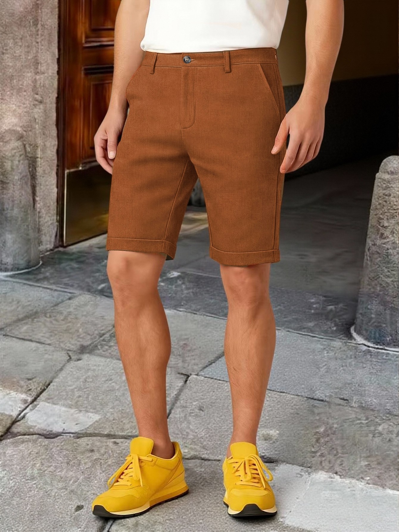 Pantalones Cortos Chino para H - Shorts Chino Slim reseña y precio