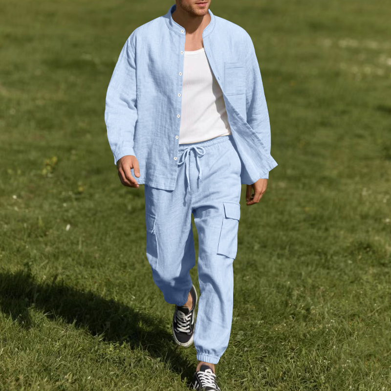 Conjunto de Dos Piezas de Lino - Linen Shirt Breathable reseña y precio