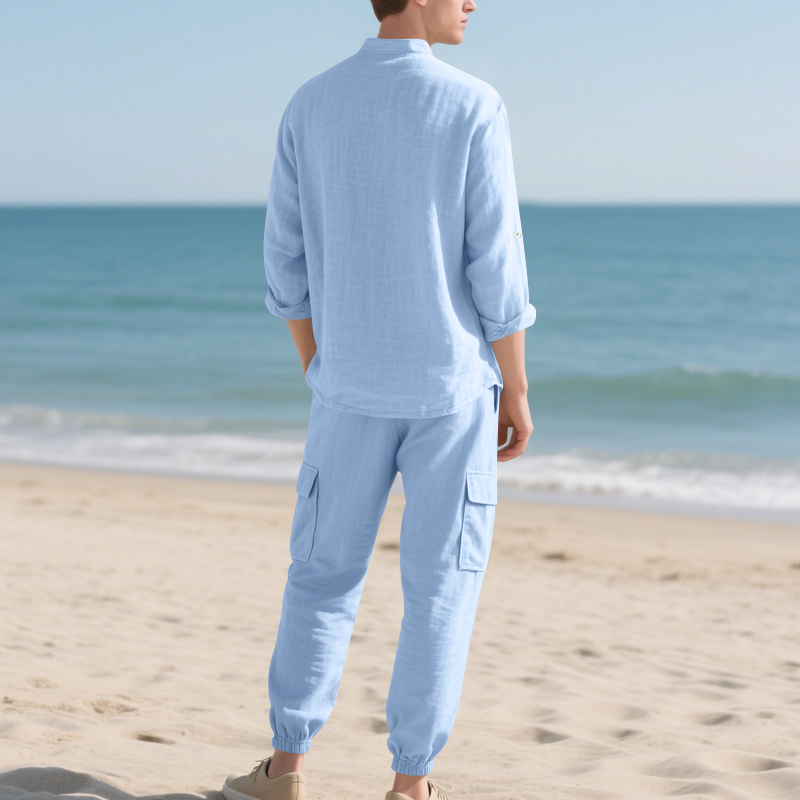 Conjunto de Dos Piezas de Lino - Linen Shirt Breathable reseña y precio