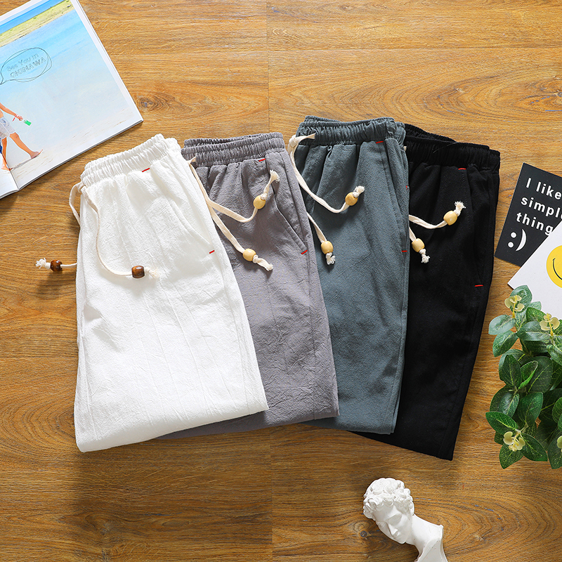 Bermudas informales de color s - Short Linen Drawstring reseña y precio