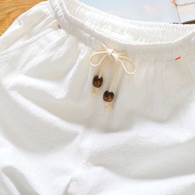 Bermudas informales de color s - Short Linen Drawstring reseña y precio