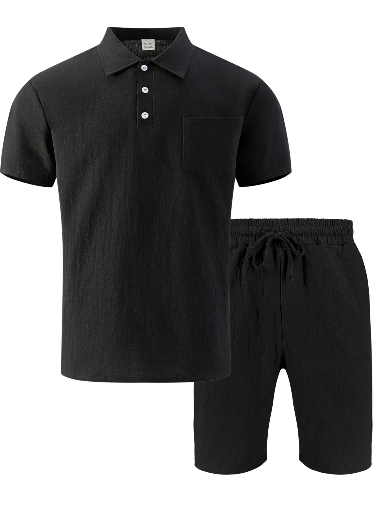 Conjunto de 2 Piezas de Polo d - Short Linen Drawstring reseña y precio
