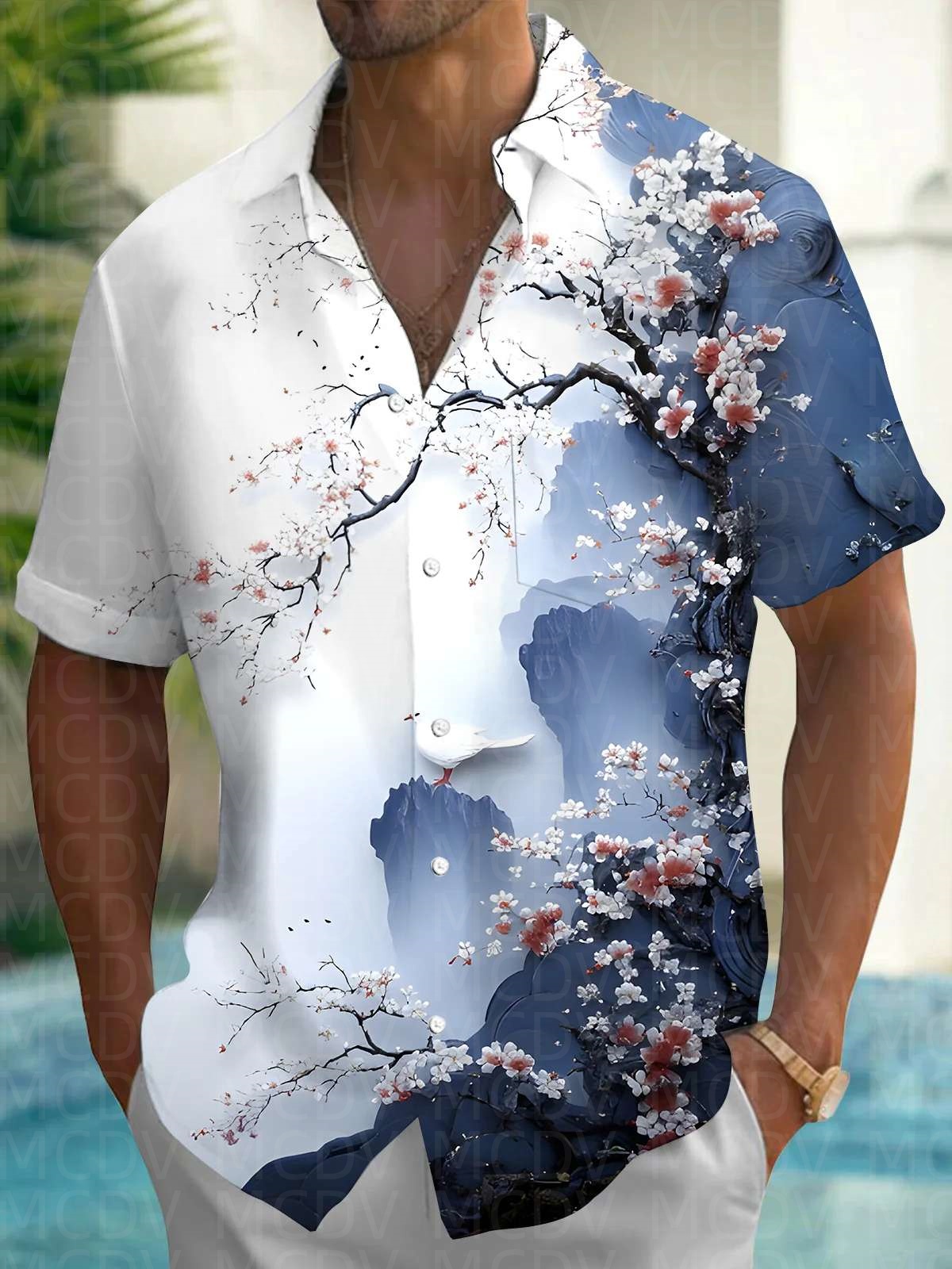 Camisa Hawaiana para Hombre co - Shirt Camp Collar reseña y precio