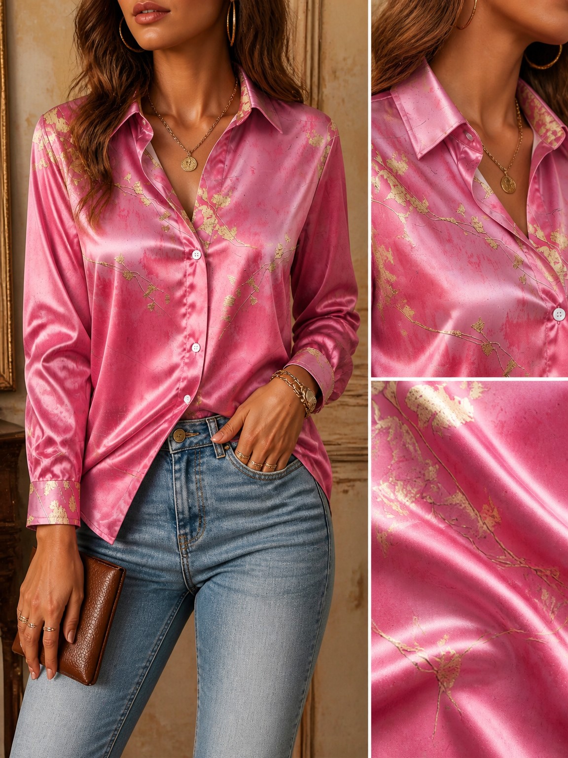 Cárdigan de Mujer con Botones  - Resort Shirt Floral reseña y precio