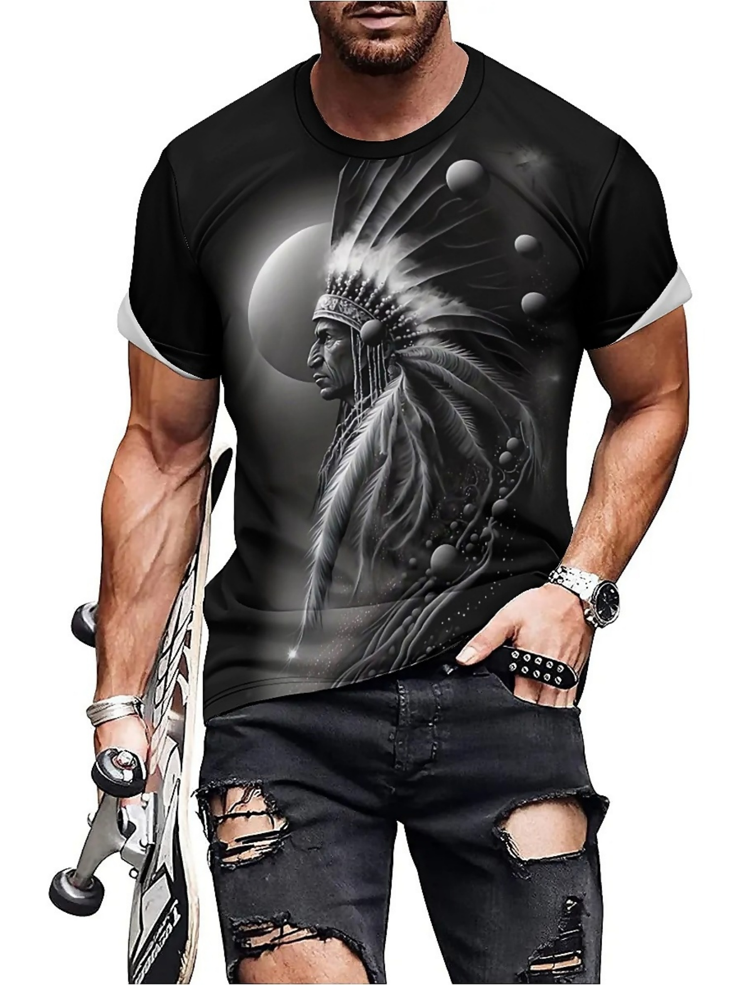 Camiseta gráfica de capitán tr - Tee Graphic Print reseña y precio