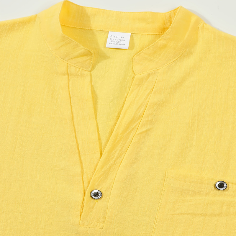 Camisa Henley de Lino y Algodó - Linen Shirt Breathable reseña y precio