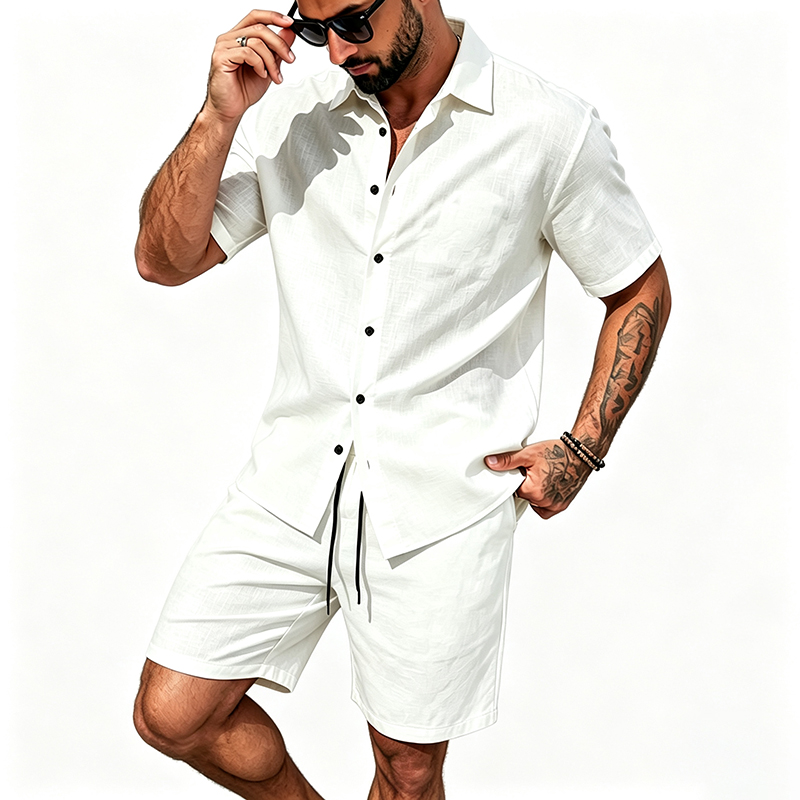 Conjunto de Dos Piezas de Lino - Linen Shirt Breathable reseña y precio