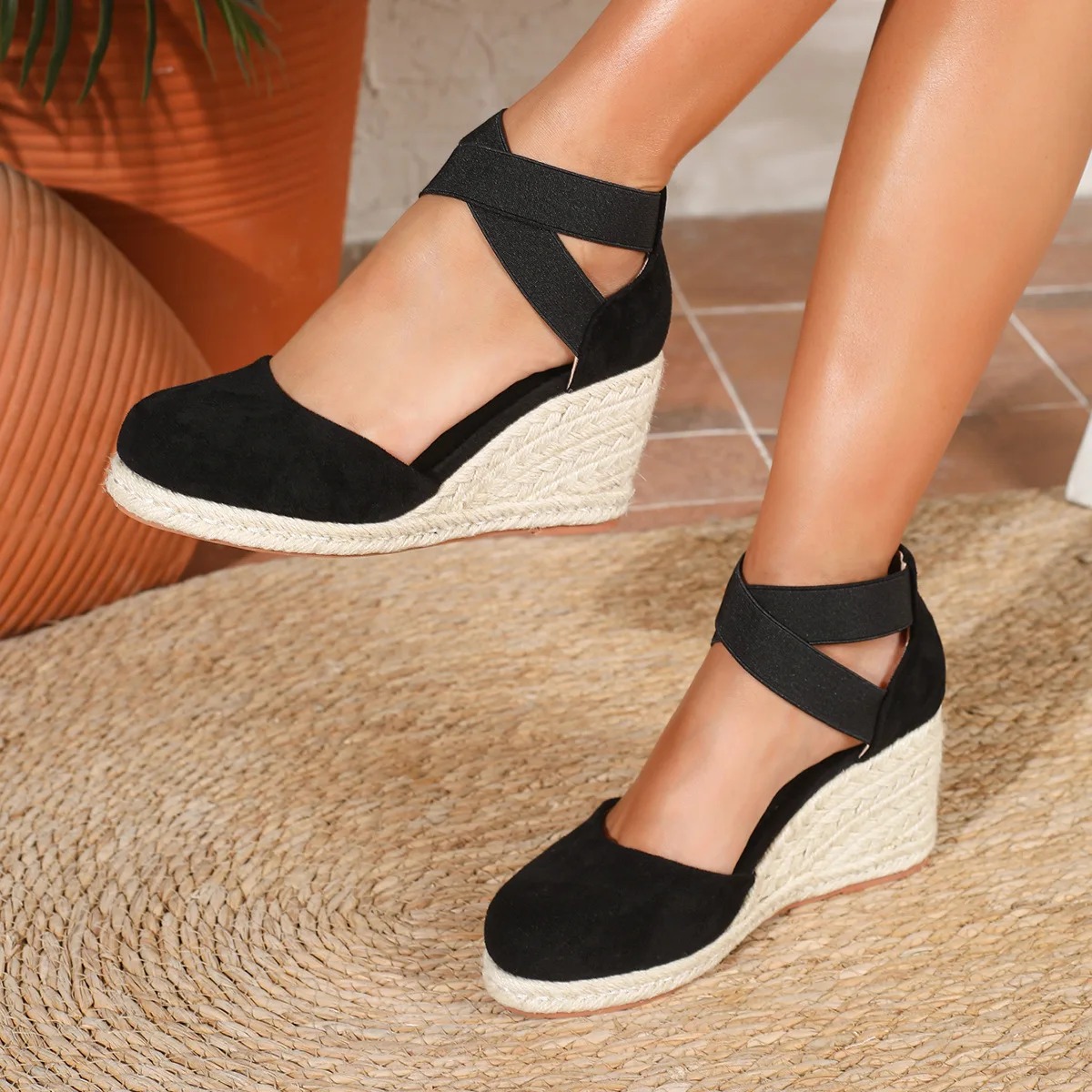 Sandalias de cuña tipo alparga - Espadrille Slip On reseña y precio