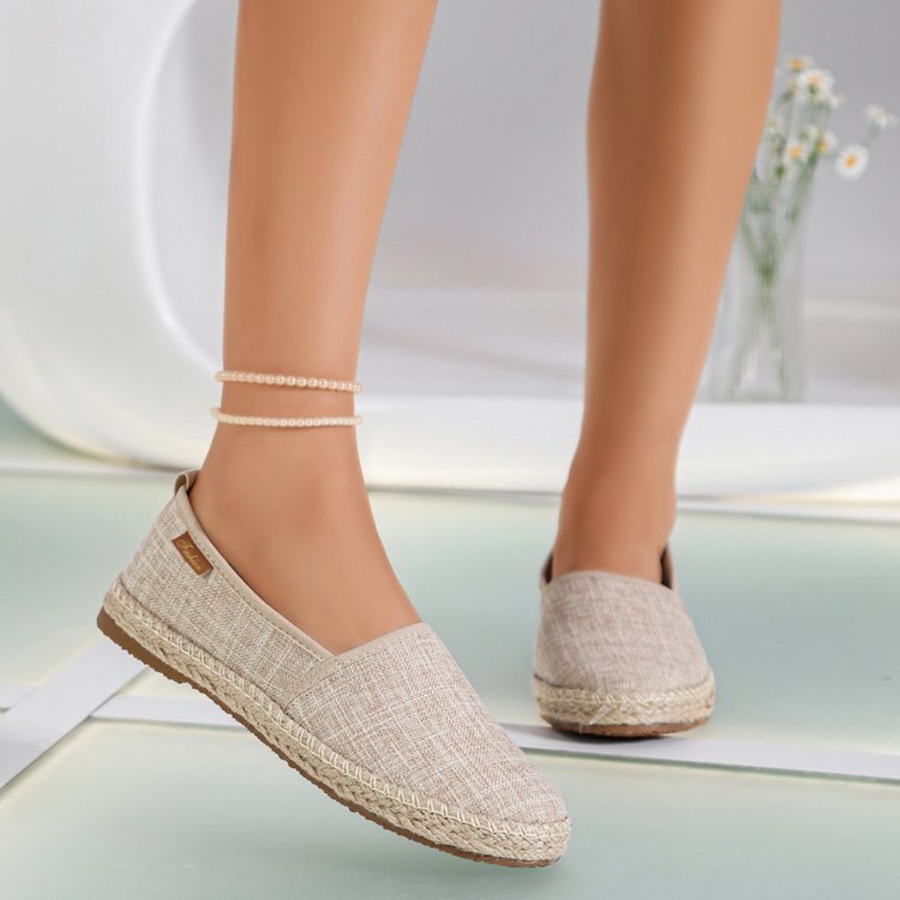 Zapatos Planos de Lona Cómodos - Espadrille Slip On reseña y precio