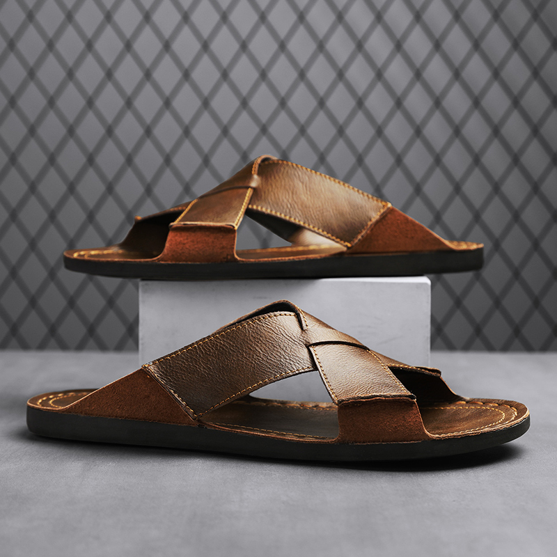 Zapatillas de hombre de cuero  - Flip Flop Leather Men reseña y precio