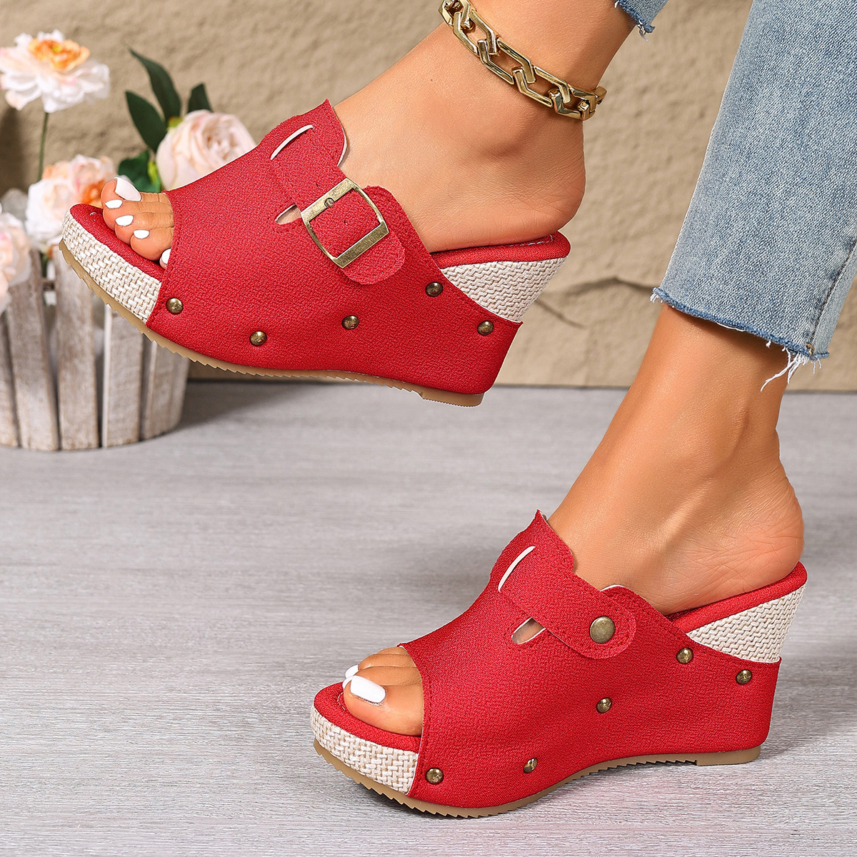 Sandalias de Plataforma con Cu - Espadrille Slip On reseña y precio