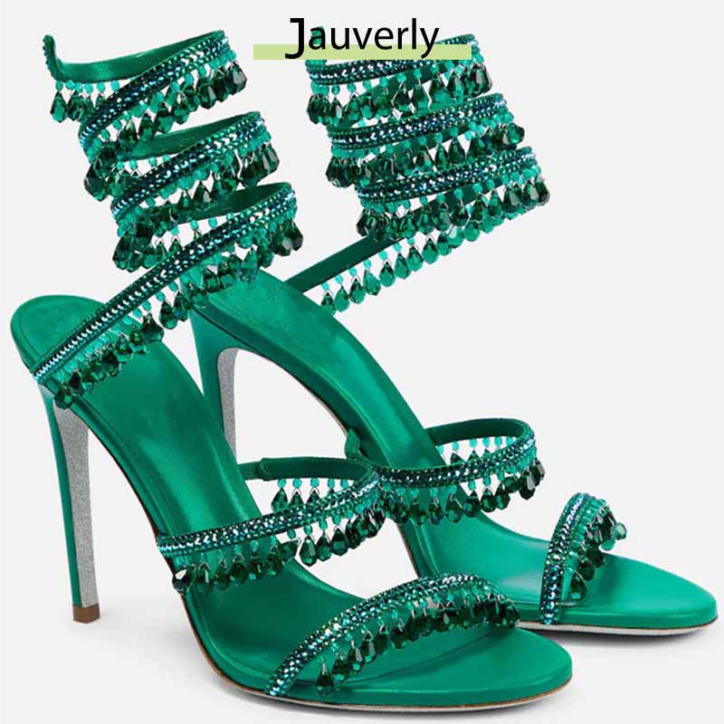 Sandalias de Tacón Alto con Pe - Casual Sandal Leather reseña y precio