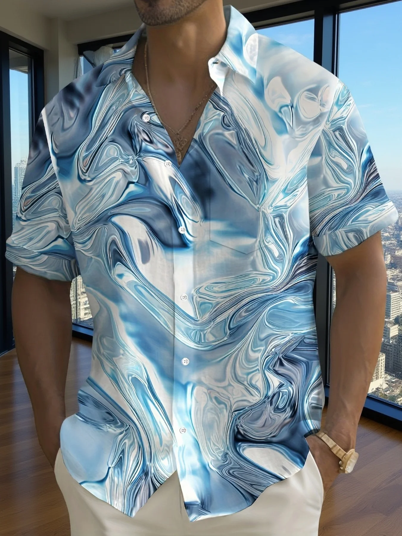 Camisa de resort con textura m - Resort Shirt Floral reseña y precio