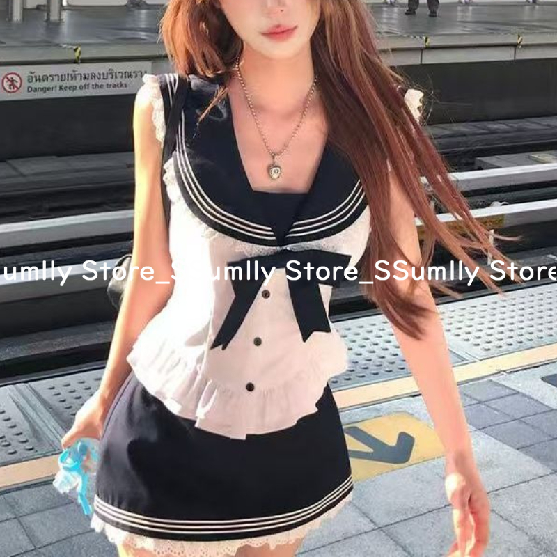 Conjunto de 2 piezas con lazo  - Shirt Camp Collar reseña y precio