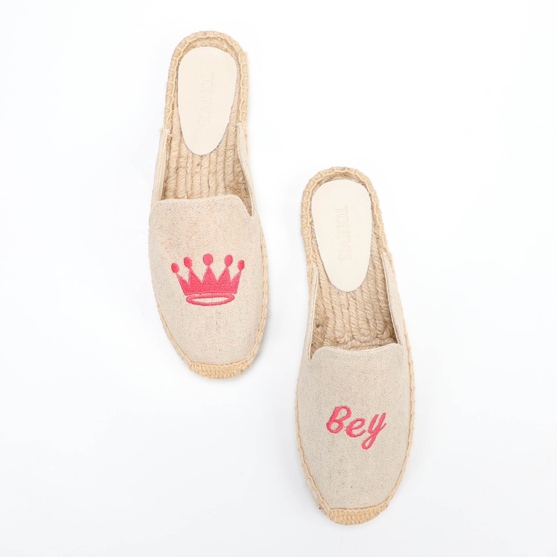 Zapatillas de lino con bordado - Espadrille Slip On reseña y precio
