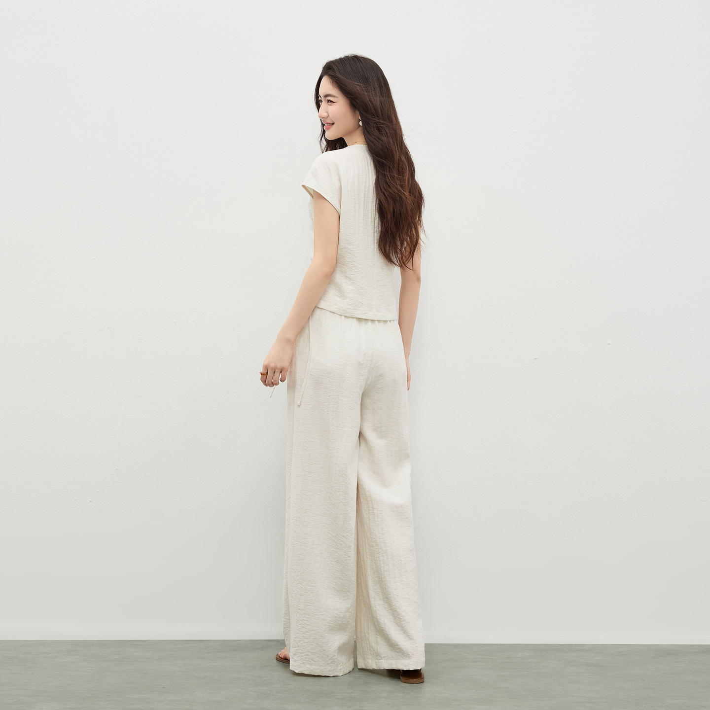Conjunto de Pantalón de Lino d - Short Linen Drawstring reseña y precio