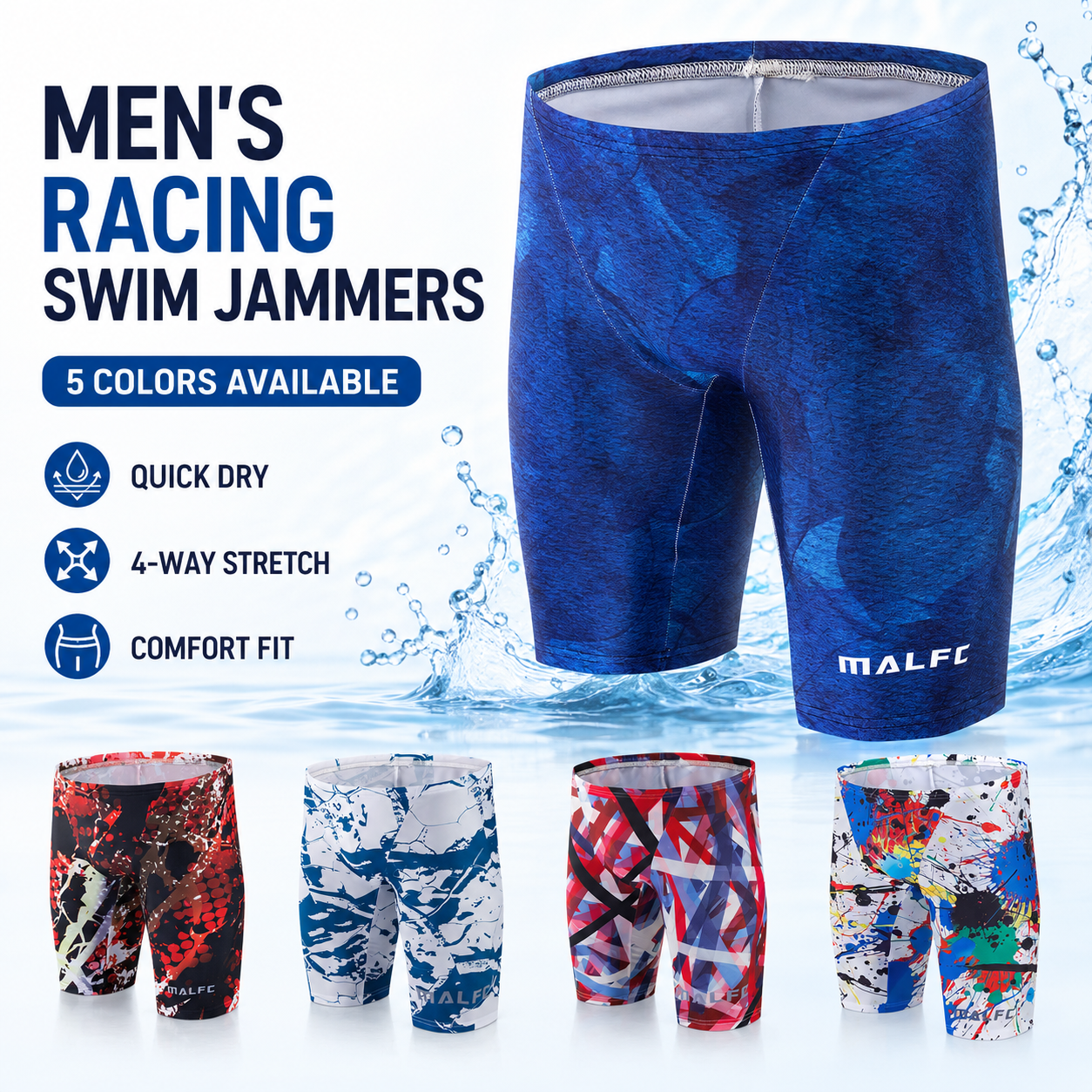 Traje de Baño MALFC para Hombr - Swim Trunk Quick Dry reseña y precio