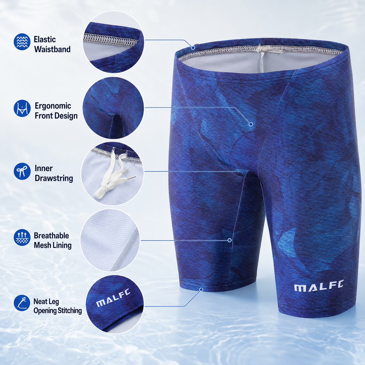 Traje de Baño MALFC para Hombr - Swim Trunk Quick Dry reseña y precio