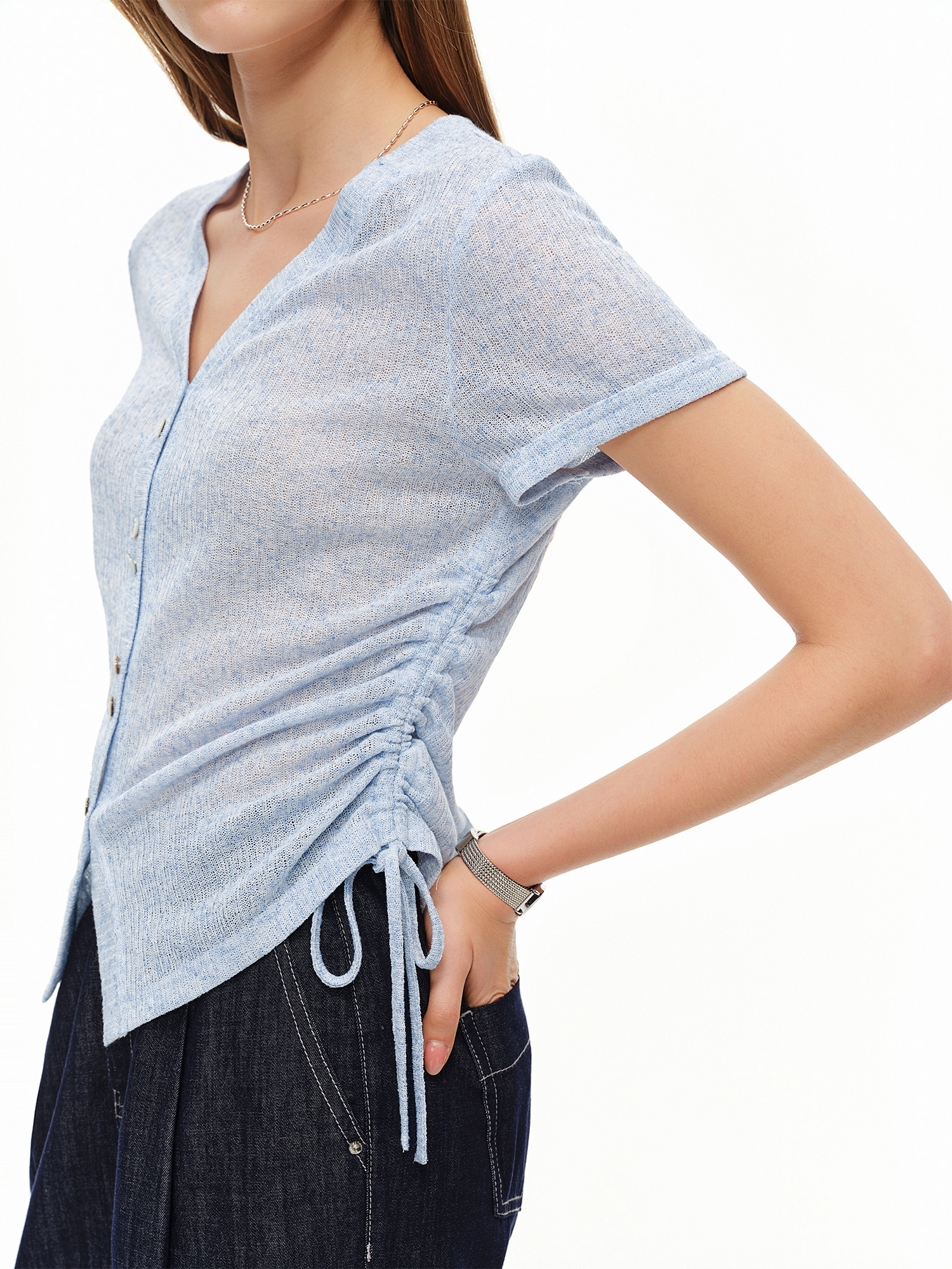 DUSHU Camisetas ligeras de lin - Short Linen Drawstring reseña y precio