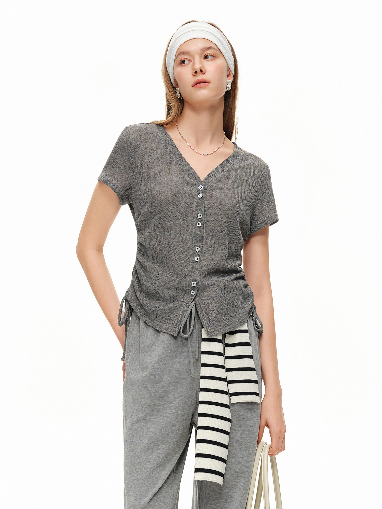 DUSHU Camisetas ligeras de lin - Short Linen Drawstring reseña y precio
