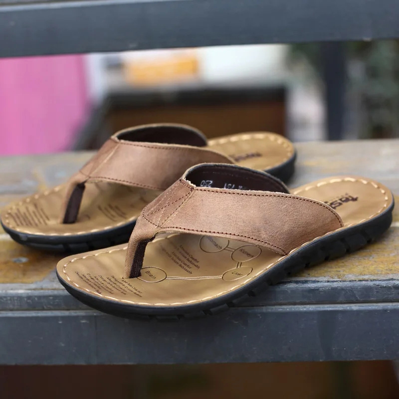 Roma Retro hombre zapatilla Co - Flip Flop Leather Men reseña y precio