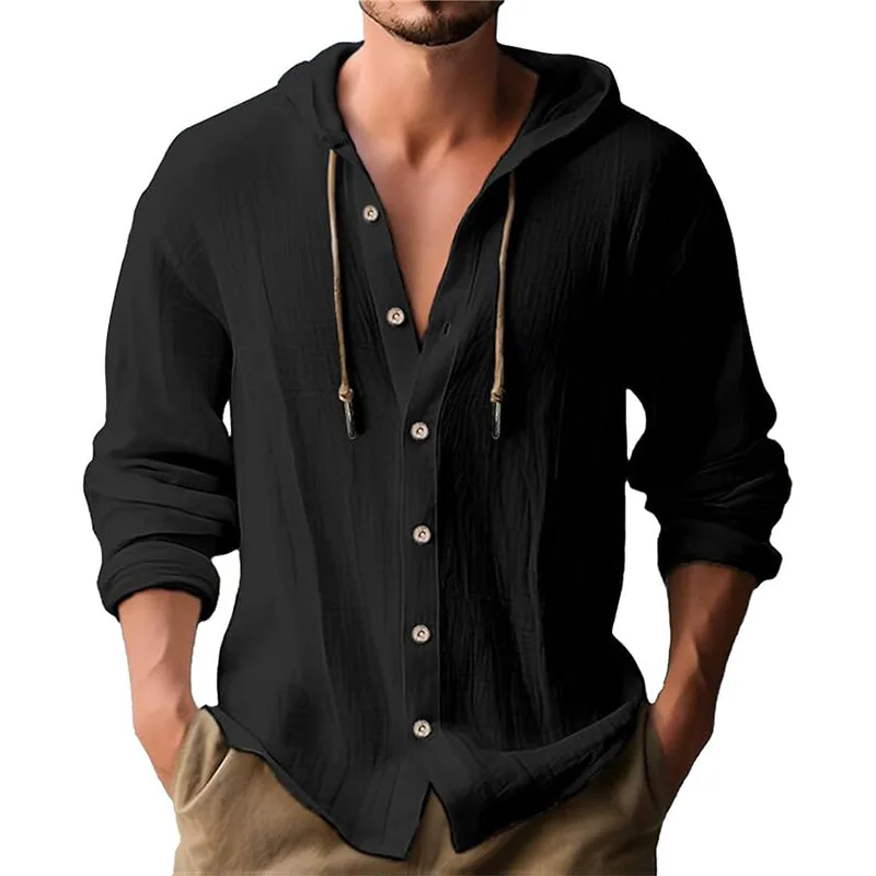 Camisa informal de manga larga - Short Linen Drawstring reseña y precio