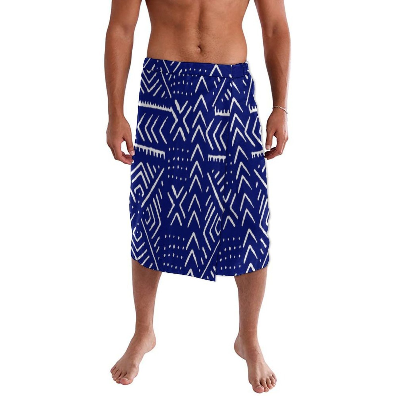 Vestido playero polinesio azul - Sarong Men Wrap reseña y precio
