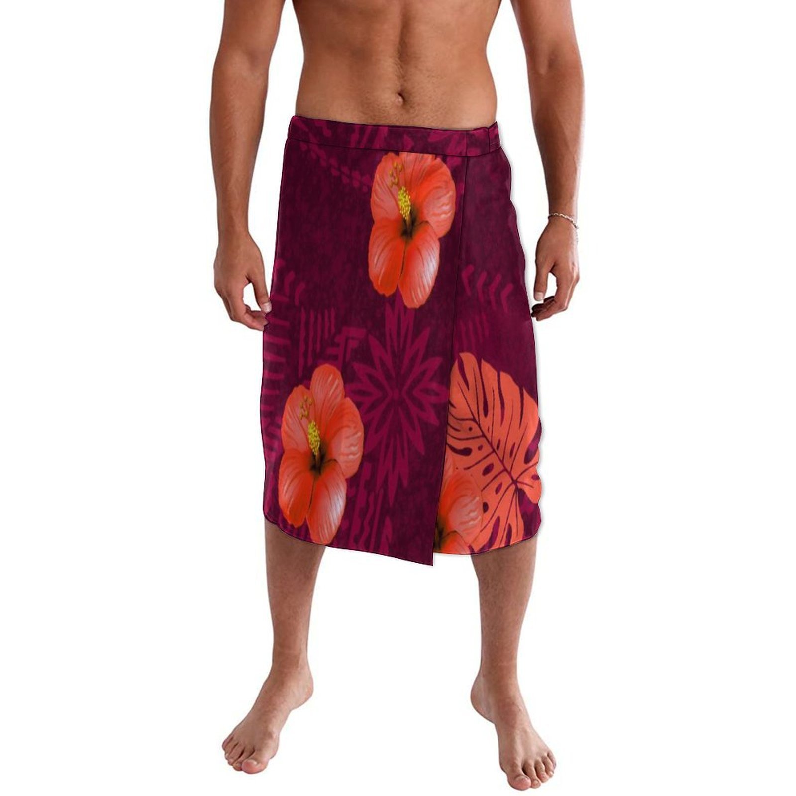 Vestido playero polinesio azul - Sarong Men Wrap reseña y precio