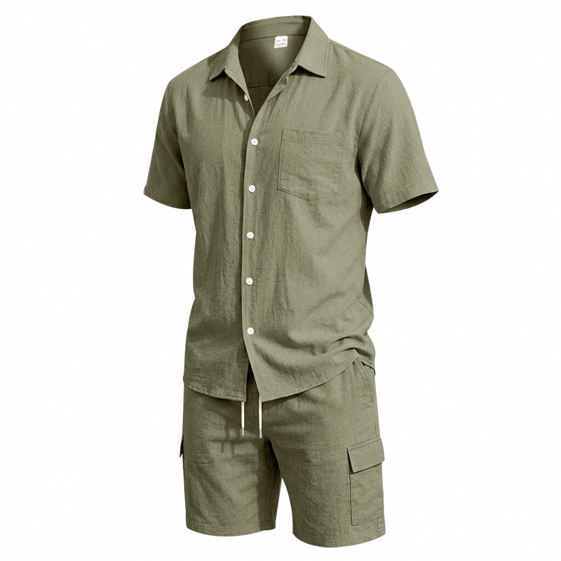 Conjunto de Dos Piezas de Lino - Linen Shirt Breathable reseña y precio