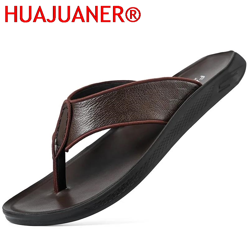 Sandalias Casuales de Verano p - Flip Flop Leather Men reseña y precio
