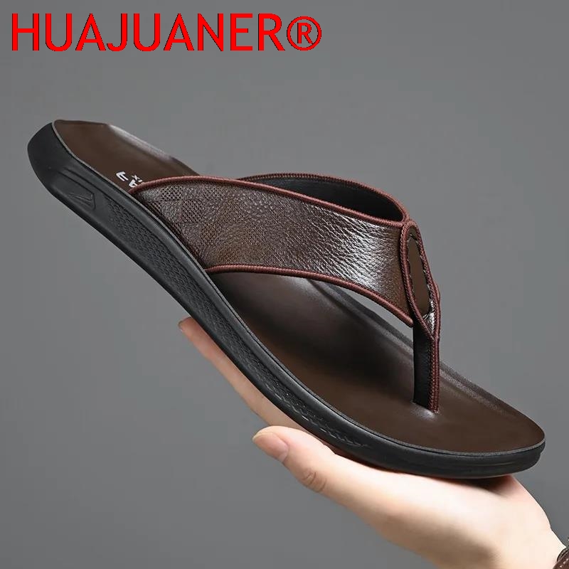Sandalias Casuales de Verano p - Flip Flop Leather Men reseña y precio