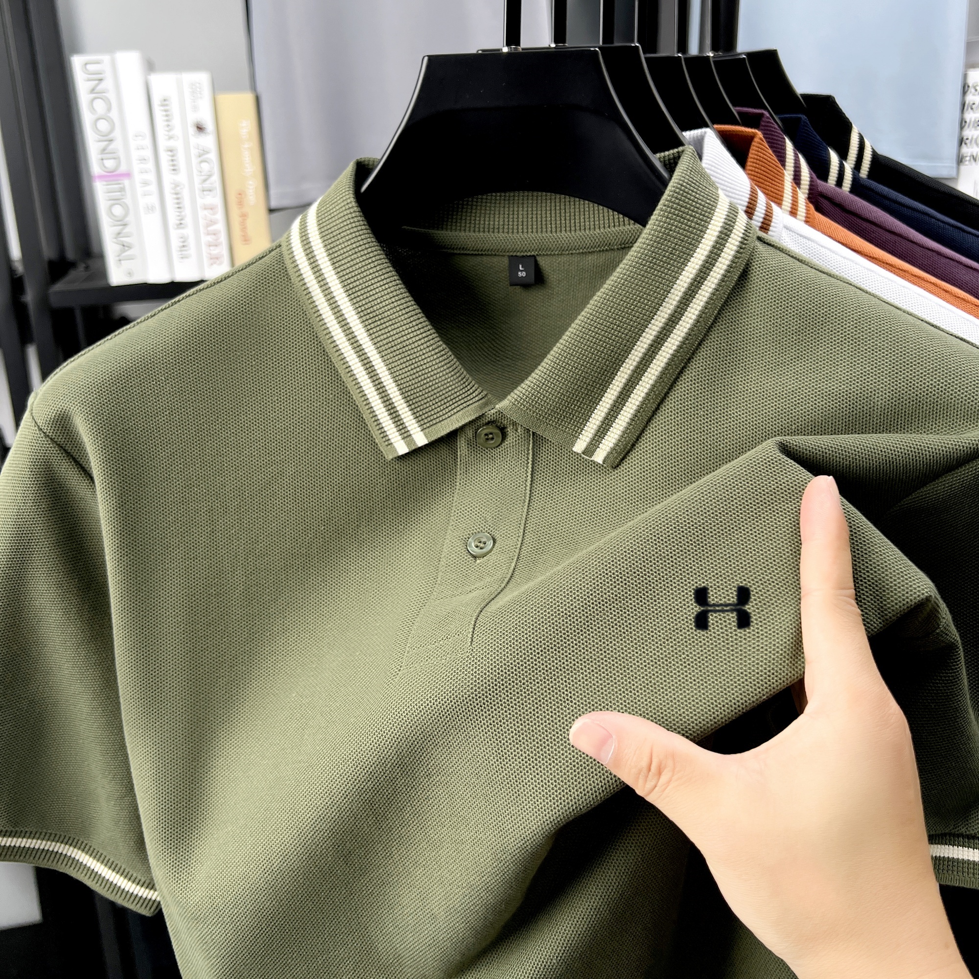Camisas Polo de Cuello Rayado  - Polo Shirt Pique reseña y precio